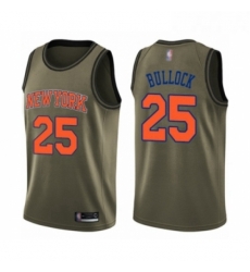 Youth New York Knicks 25 Reggie Bullock Swingman Green Salute to Service Basketball Jersey 