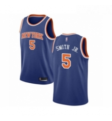 Youth New York Knicks 5 Dennis Smith Jr Swingman Royal Blue Basketball Jersey Icon Edition 