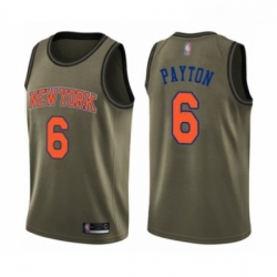 Youth New York Knicks 6 Elfrid Payton Swingman Green Salute to Service Basketball Jers