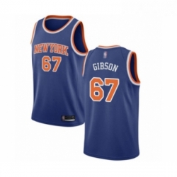 Youth New York Knicks 67 Taj Gibson Swingman Royal Blue Basketball Jersey Icon Edition 