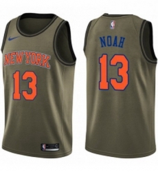 Youth Nike New York Knicks 13 Joakim Noah Swingman Green Salute to Service NBA Jersey
