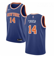 Youth Nike New York Knicks 14 Allonzo Trier Swingman Royal Blue NBA Jersey Icon Edition 