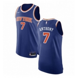 Youth Nike New York Knicks 7 Carmelo Anthony Authentic Royal Blue NBA Jersey Icon Edition