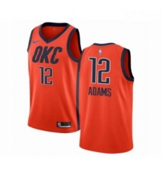 Mens Nike Oklahoma City Thunder 12 Steven Adams Orange Swingman Jersey Earned Edition