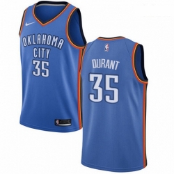 Mens Nike Oklahoma City Thunder 35 Kevin Durant Swingman Royal Blue Road NBA Jersey Icon Edition