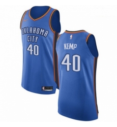 Mens Nike Oklahoma City Thunder 40 Shawn Kemp Authentic Royal Blue Road NBA Jersey Icon Edition