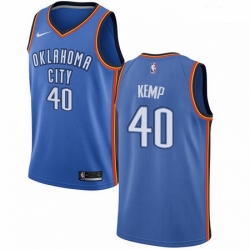 Mens Nike Oklahoma City Thunder 40 Shawn Kemp Swingman Royal Blue Road NBA Jersey Icon Edition