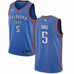 Mens Nike Oklahoma City Thunder 5 Devon Hall Swingman Royal Blue NBA Jersey Icon Edition 