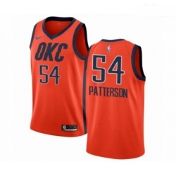Mens Nike Oklahoma City Thunder 54 Patrick Patterson Orange Swingman Jersey Earned Edition 
