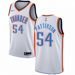 Mens Nike Oklahoma City Thunder 54 Patrick Patterson Swingman White Home NBA Jersey Association Edition 