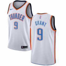 Mens Nike Oklahoma City Thunder 9 Jerami Grant Swingman White Home NBA Jersey Association Edition
