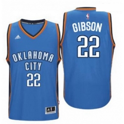Mens Oklahoma City Thunder 22 Taj Gibson adidas Light Blue Player Swingman Jersey 