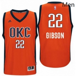 Mens Oklahoma City Thunder 22 Taj Gibson adidas Orange Player Swingman Jersey 