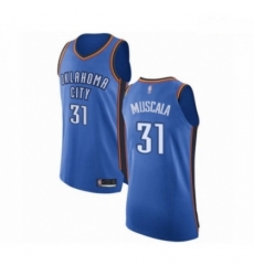 Mens Oklahoma City Thunder 31 Mike Muscala Authentic Royal Blue Basketball Jersey Icon Edition 