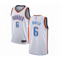 Mens Oklahoma City Thunder 6 Hamidou Diallo Authentic White Basketball Jersey Association Edition 