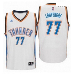 Mens Oklahoma City Thunder 77 Joffrey Lauvergne adidas White New Swingman Home Jersey 