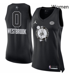 Womens Nike Jordan Oklahoma City Thunder 0 Russell Westbrook Swingman Black 2018 All Star Game NBA Jersey