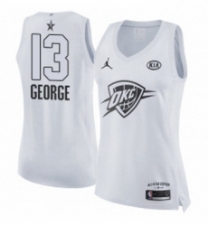Womens Nike Jordan Oklahoma City Thunder 13 Paul George Swingman White 2018 All Star Game NBA Jersey 