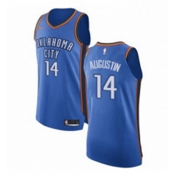 Womens Nike Oklahoma City Thunder 14 DJ Augustin Authentic Royal Blue Road NBA Jersey Icon Edition