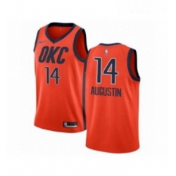 Womens Nike Oklahoma City Thunder 14 DJ Augustin Orange Swingman Jersey Earned Edition