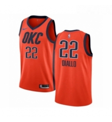 Womens Nike Oklahoma City Thunder 22 Hamidou Diallo Orange Swingman Jersey Earned Edition 