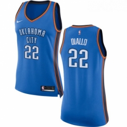 Womens Nike Oklahoma City Thunder 22 Hamidou Diallo Swingman Royal Blue NBA Jersey Icon Edition 