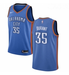 Womens Nike Oklahoma City Thunder 35 Kevin Durant Swingman Royal Blue Road NBA Jersey Icon Edition