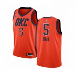 Womens Nike Oklahoma City Thunder 5 Devon Hall Orange Swingman Jersey Earned Edition 
