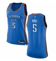 Womens Nike Oklahoma City Thunder 5 Devon Hall Swingman Royal Blue NBA Jersey Icon Edition 