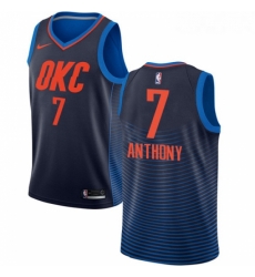 Womens Nike Oklahoma City Thunder 7 Carmelo Anthony Authentic Navy Blue NBA Jersey Statement Edition 