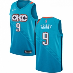 Womens Nike Oklahoma City Thunder 9 Jerami Grant Swingman Turquoise NBA Jersey City Edition