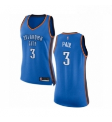 Womens Oklahoma City Thunder 3 Chris Paul Swingman Royal Blue Basketball Jersey Icon Edition 