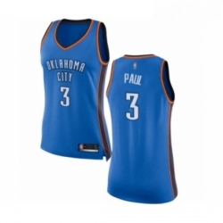 Womens Oklahoma City Thunder 3 Chris Paul Swingman Royal Blue Basketball Jersey Icon Edition 