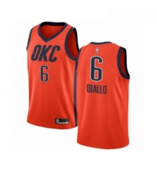 Womens Oklahoma City Thunder 6 Hamidou Diallo Orange Swingman Jersey Earned Edition 
