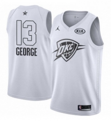 Youth Nike Jordan Oklahoma City Thunder 13 Paul George Swingman White 2018 All Star Game NBA Jersey 