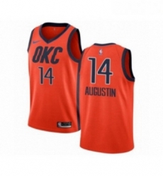 Youth Nike Oklahoma City Thunder 14 DJ Augustin Orange Swingman Jersey Earned Edition