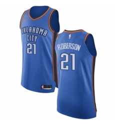 Youth Nike Oklahoma City Thunder 21 Andre Roberson Authentic Royal Blue Road NBA Jersey Icon Edition 