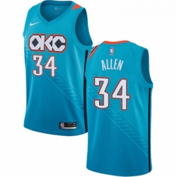 Youth Nike Oklahoma City Thunder 34 Ray Allen Swingman Turquoise NBA Jersey City Edition