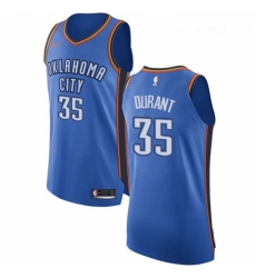 Youth Nike Oklahoma City Thunder 35 Kevin Durant Authentic Royal Blue Road NBA Jersey Icon Edition