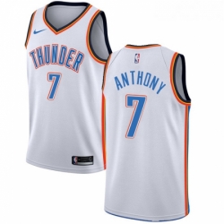 Youth Nike Oklahoma City Thunder 7 Carmelo Anthony Swingman White Home NBA Jersey Association Edition 