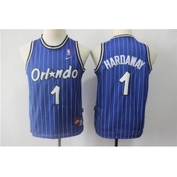 Men Nike Magic 1 Tim Hardway Blue Throwback NBA Stitched Jersey