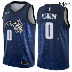 Mens Nike Orlando Magic 0 Aaron Gordon Authentic Blue NBA Jersey City Edition