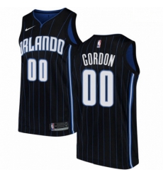 Mens Nike Orlando Magic 0 Aaron Gordon Swingman Black Alternate NBA Jersey Statement Edition