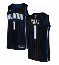 Mens Nike Orlando Magic 1 Jonathan Isaac Swingman Black Alternate NBA Jersey Statement Edition