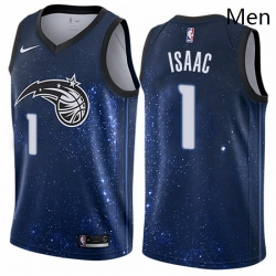 Mens Nike Orlando Magic 1 Jonathan Isaac Swingman Blue NBA Jersey City Edition