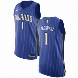 Mens Nike Orlando Magic 1 Tracy Mcgrady Authentic Royal Blue Road NBA Jersey Icon Edition