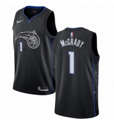 Mens Nike Orlando Magic 1 Tracy Mcgrady Swingman Black NBA Jersey City Edition