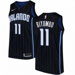 Mens Nike Orlando Magic 11 Bismack Biyombo Authentic Black Alternate NBA Jersey Statement Edition