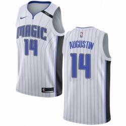 Mens Nike Orlando Magic 14 DJ Augustin Authentic NBA Jersey Association Edition