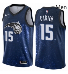 Mens Nike Orlando Magic 15 Vince Carter Authentic Blue NBA Jersey City Edition